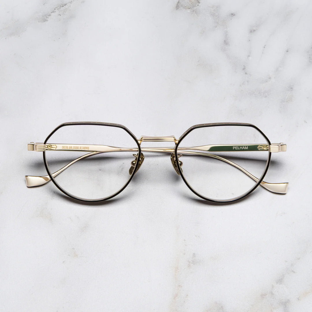 CUTLER AND GROSS KNIGHTSBRIDGE GREEN PELHAM 1430-BLACK ON GOLD