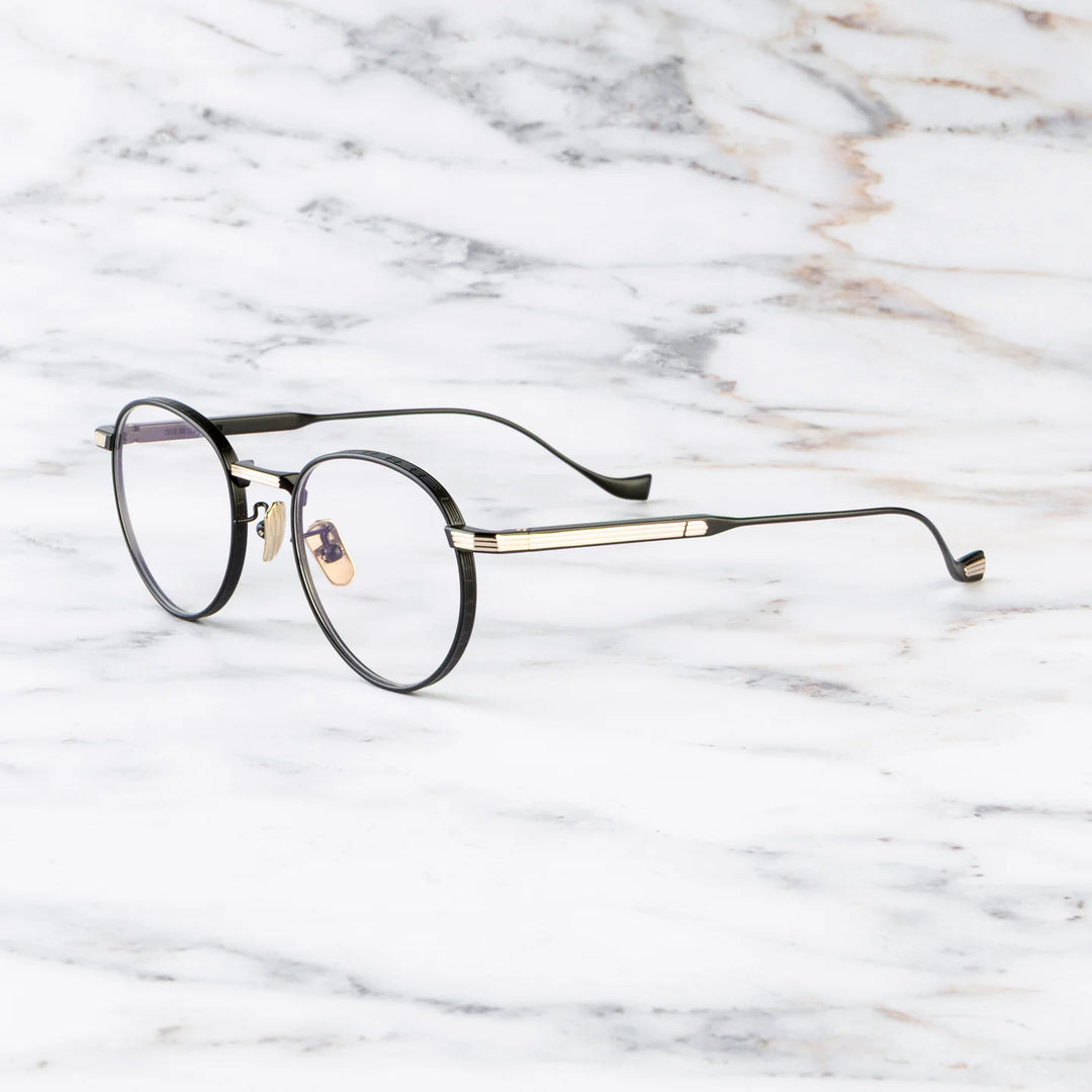CUTLER AND GROSS KNIGHTSBRIDGE GREEN LENNOX 1428-BLACK/GOLD