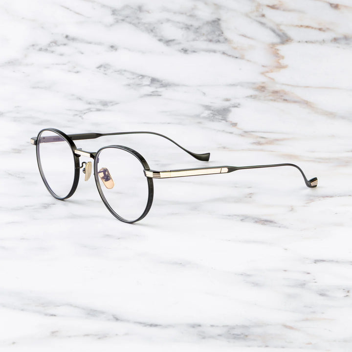 CUTLER AND GROSS KNIGHTSBRIDGE GREEN LENNOX 1428-BLACK/GOLD