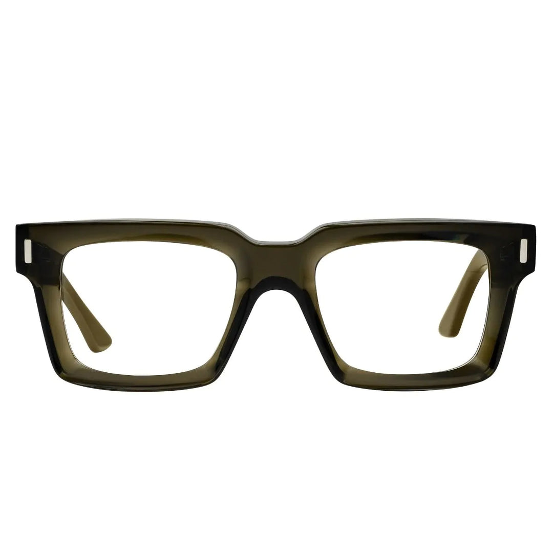 CUTLER AND GROSS 1386 OPTICAL SQUARE GLASSES - OLIVE