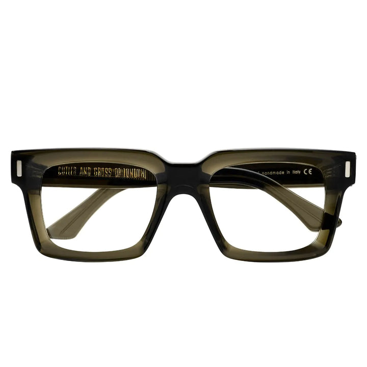 CUTLER AND GROSS 1386 OPTICAL SQUARE GLASSES - OLIVE