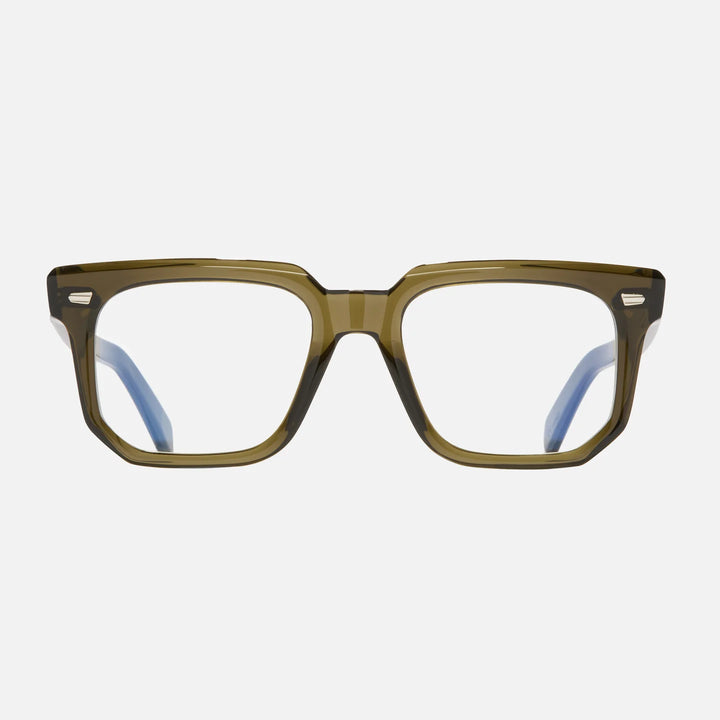 CUTLER AND GROSS 1410 OPTICAL SQUARE GLASSES-OLIVE