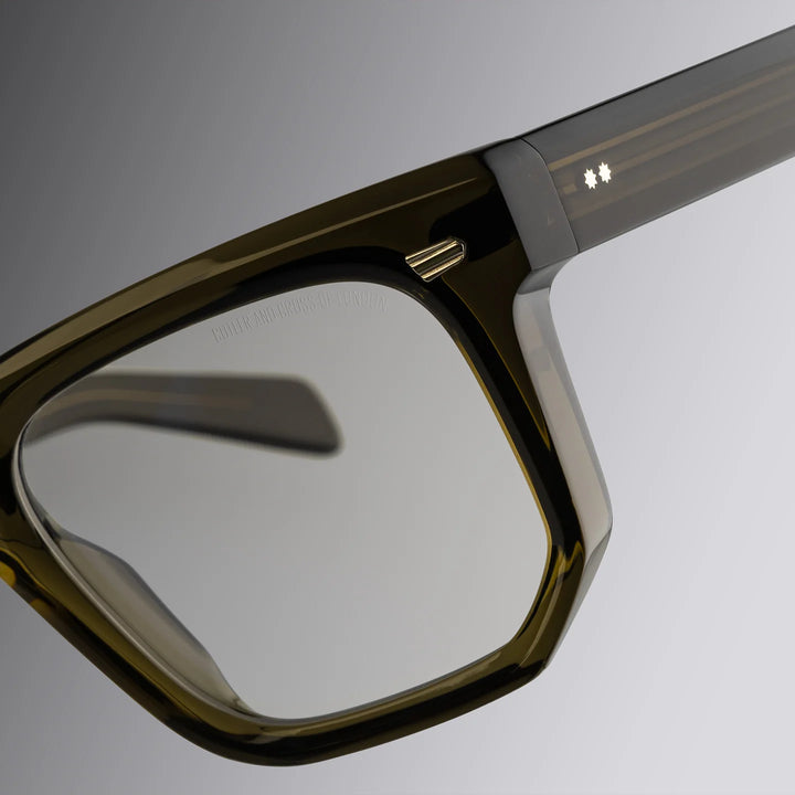 CUTLER AND GROSS 1410 OPTICAL SQUARE GLASSES-OLIVE