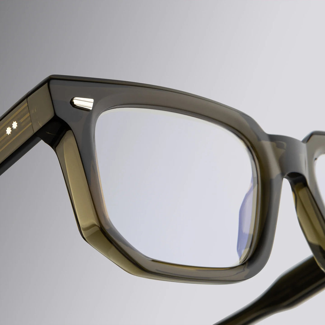 CUTLER AND GROSS 1410 OPTICAL SQUARE GLASSES-OLIVE
