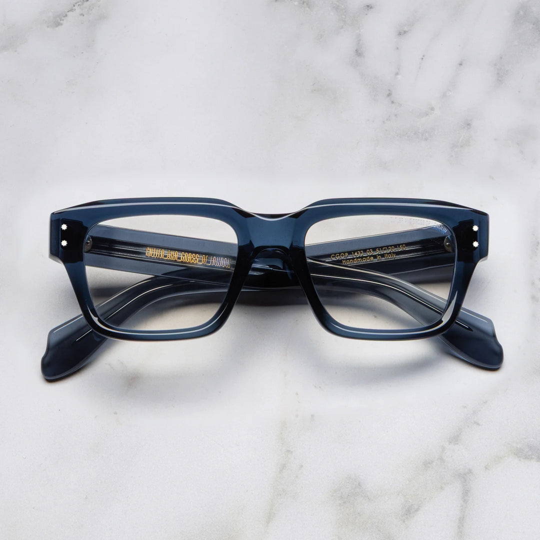 CUTLER AND GROSS SERPENTINE COLLECTION 1432 - DEEP BLUE