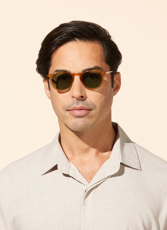 Garrett Leight - Kinney Sun Chestnut/Semi-Flat Pure Green