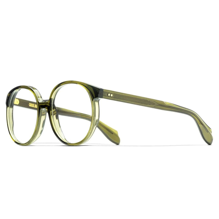 CUTLER AND GROSS 1395 OPTICAL ROUND GLASSES - OLIVE