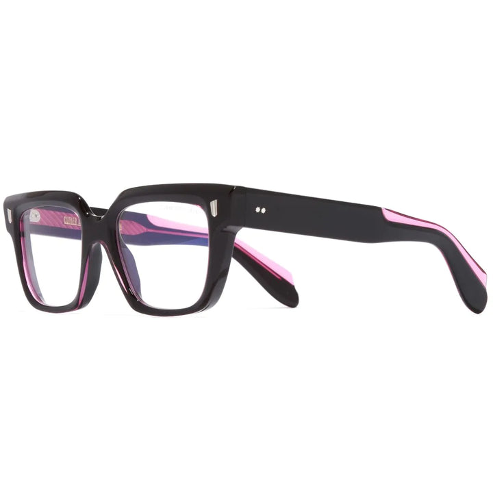 CUTLER AND GROSS 9347 OPTICAL SQUARE GLASSES-BLACK ON PINK