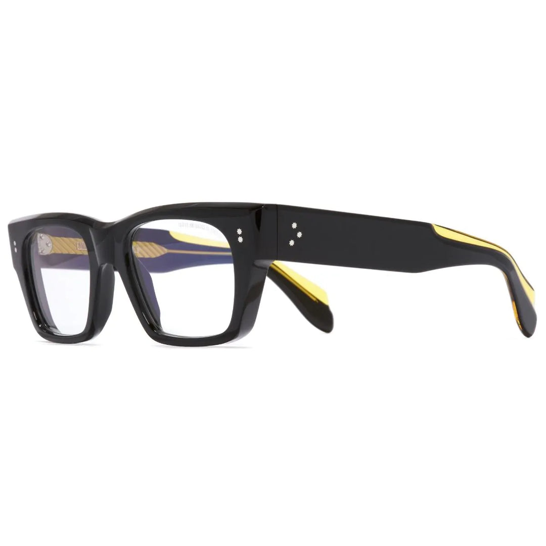 CUTLER AND GROSS 9690 OPTICAL SQUARE GLASSES-BLACK ON GOLD