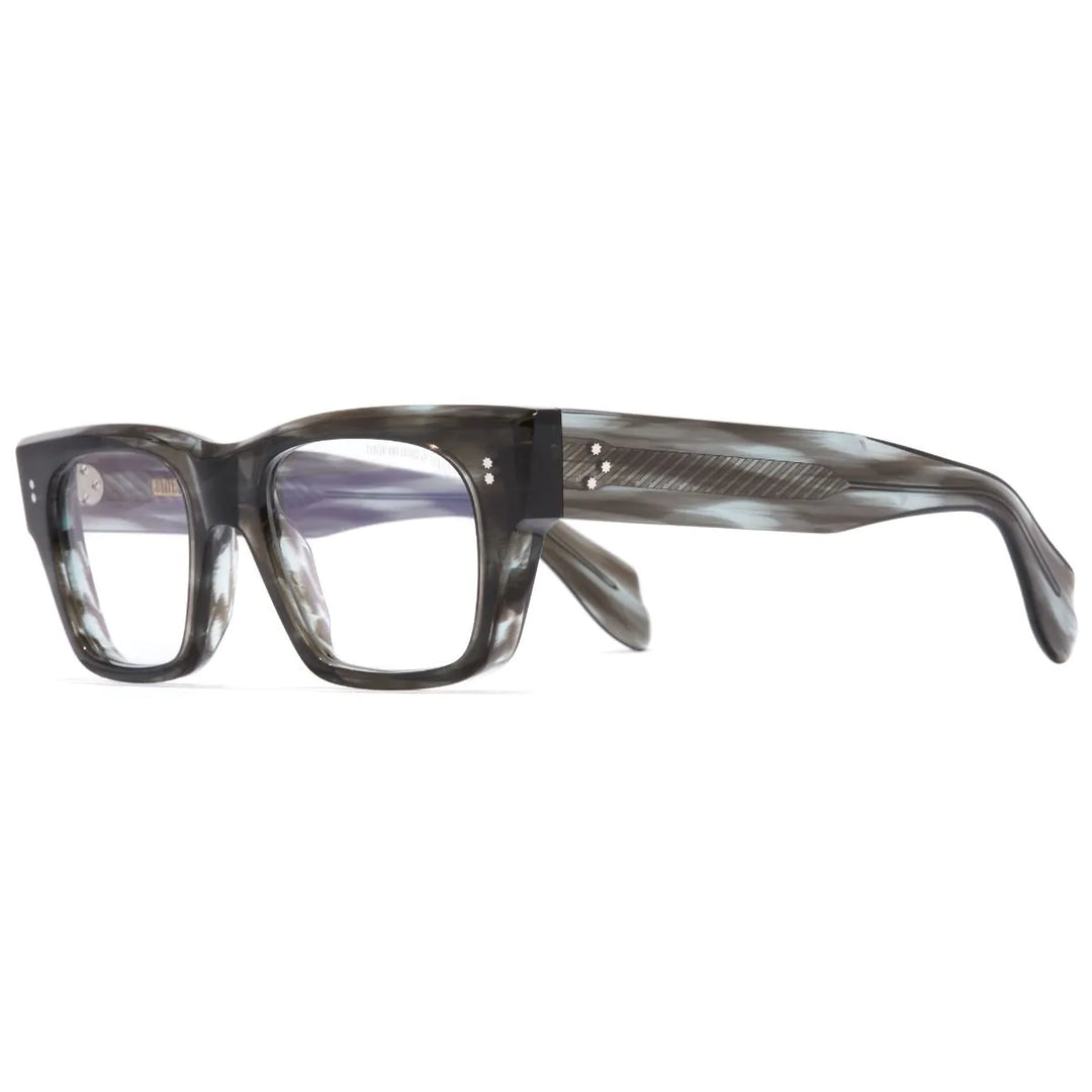 CUTLER AND GROSS 9690 OPTICAL SQUARE GLASSES-STRIPED GREEN CRYSTAL