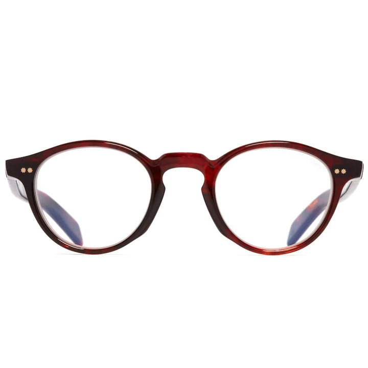 GR04 ROUND OPTICAL GLASSES - RED HAVANA