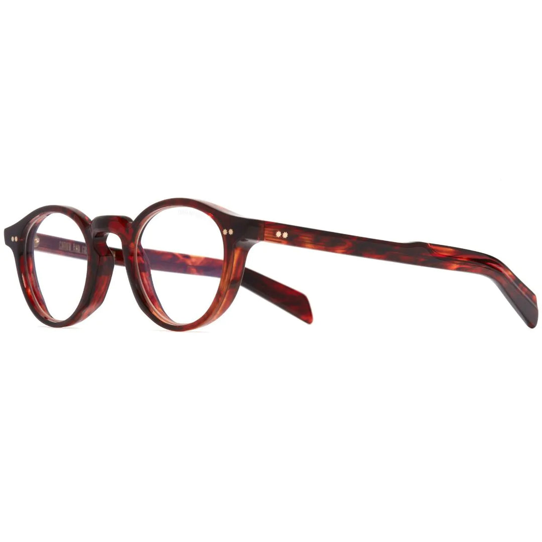 GR04 ROUND OPTICAL GLASSES - RED HAVANA