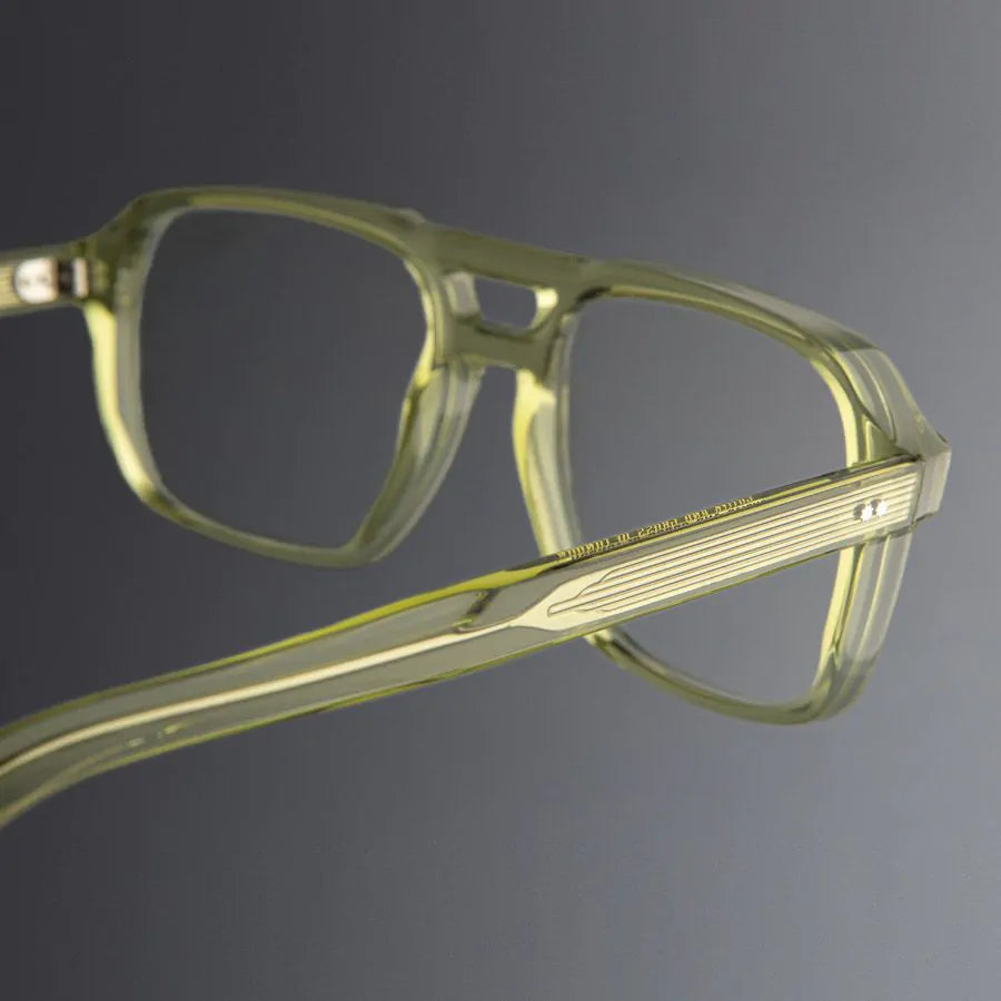 CUTLER AND GROSS 1394 AVIATOR OPTICAL GLASSES-CRYSTAL GREEN